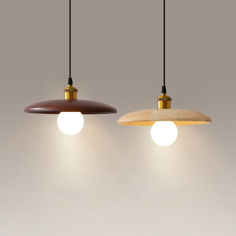 Wooden Saucer Pendant Light