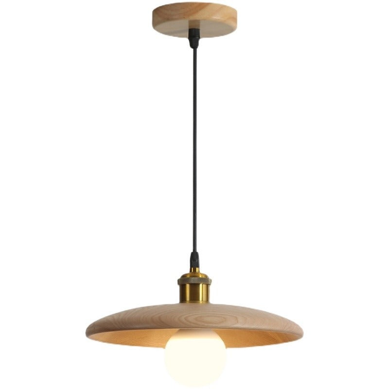 Wooden Saucer Pendant Light