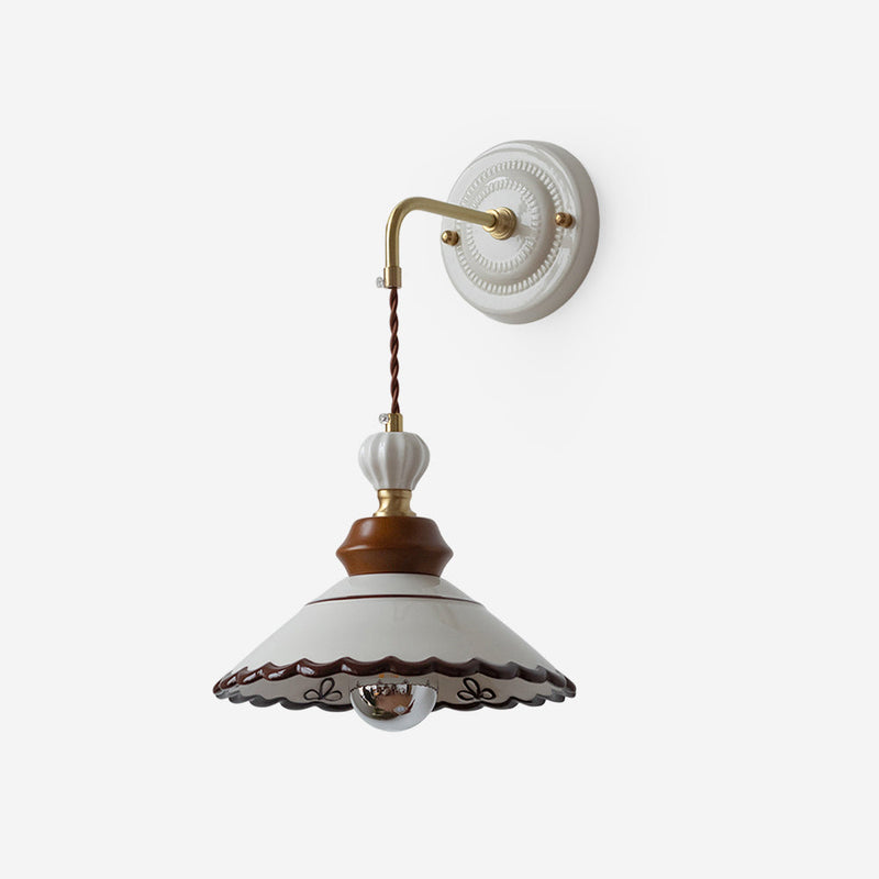 Kazamu Scalloped Downward Wall Light