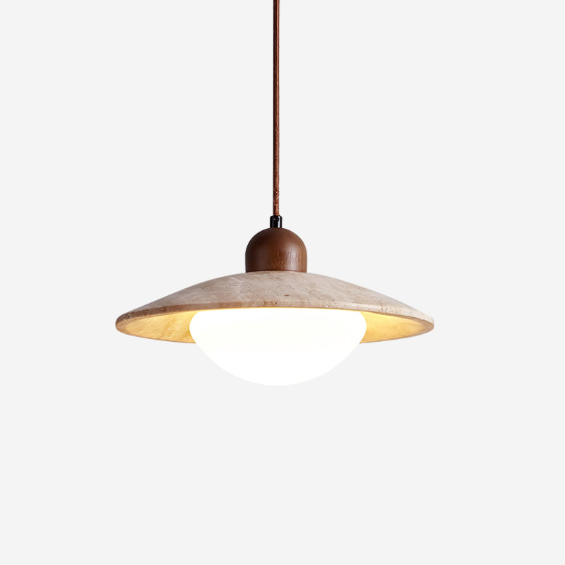 Kazamu Sculptural Pendant Light with Warm Tonal Contrast