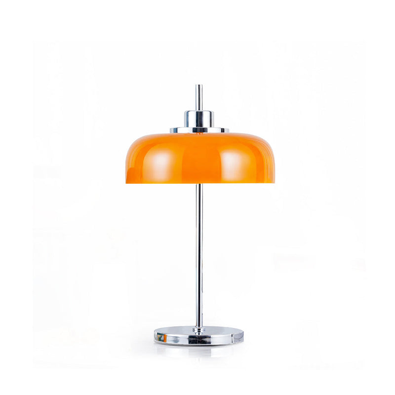 Kazamu Sculptural Table Lamp with Warm Amber Globe