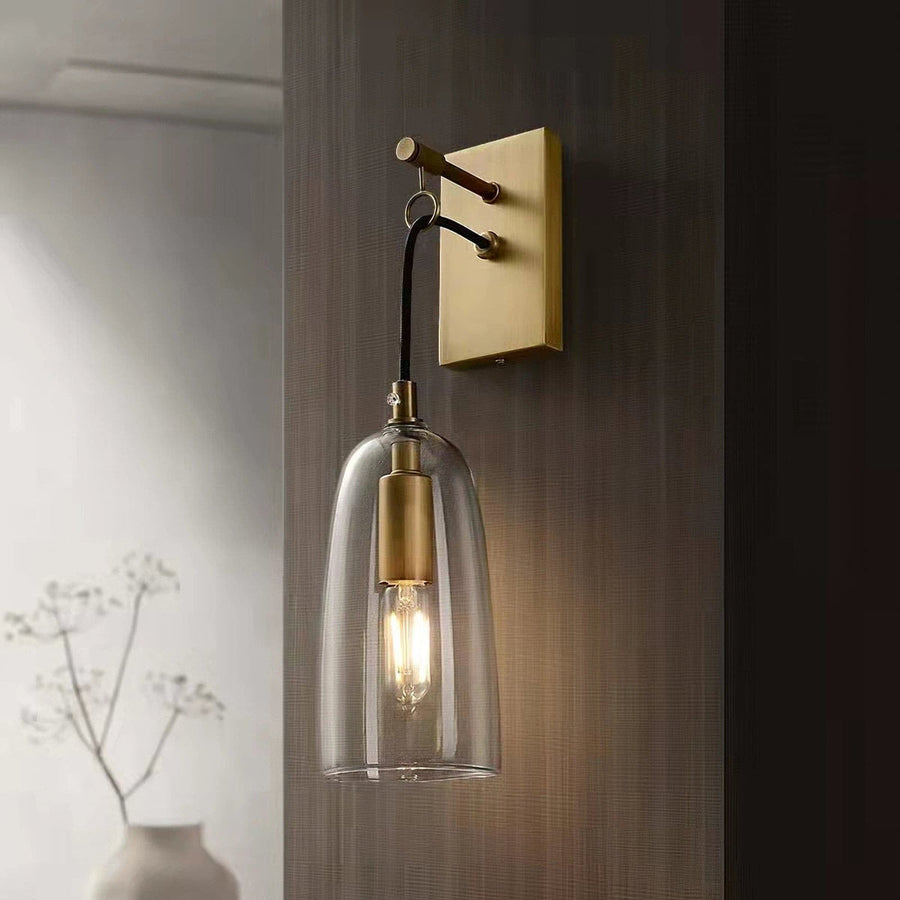 Kazamu Slim Vertical Wall Light in a Warm Gold Tone – photo 2