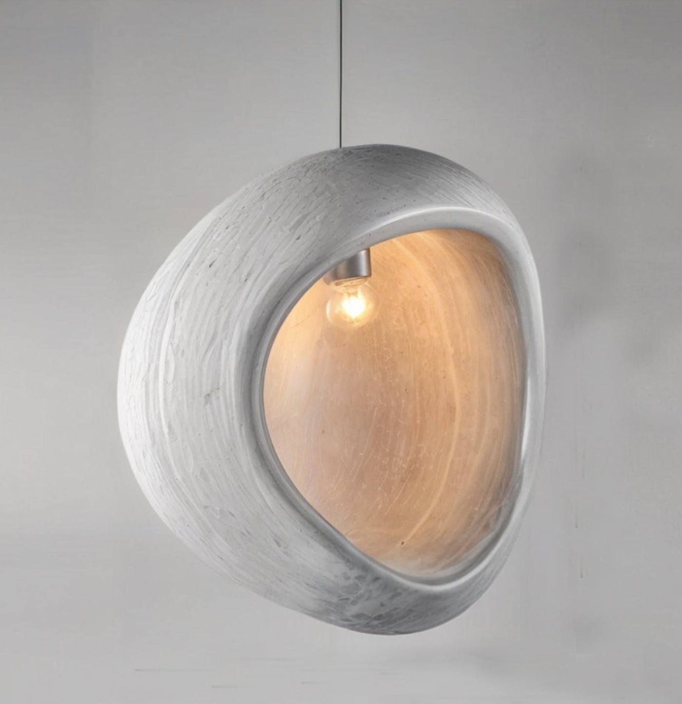 Resin Pendant Lamp Modern Two-Shape Ceiling Light | Open Shell