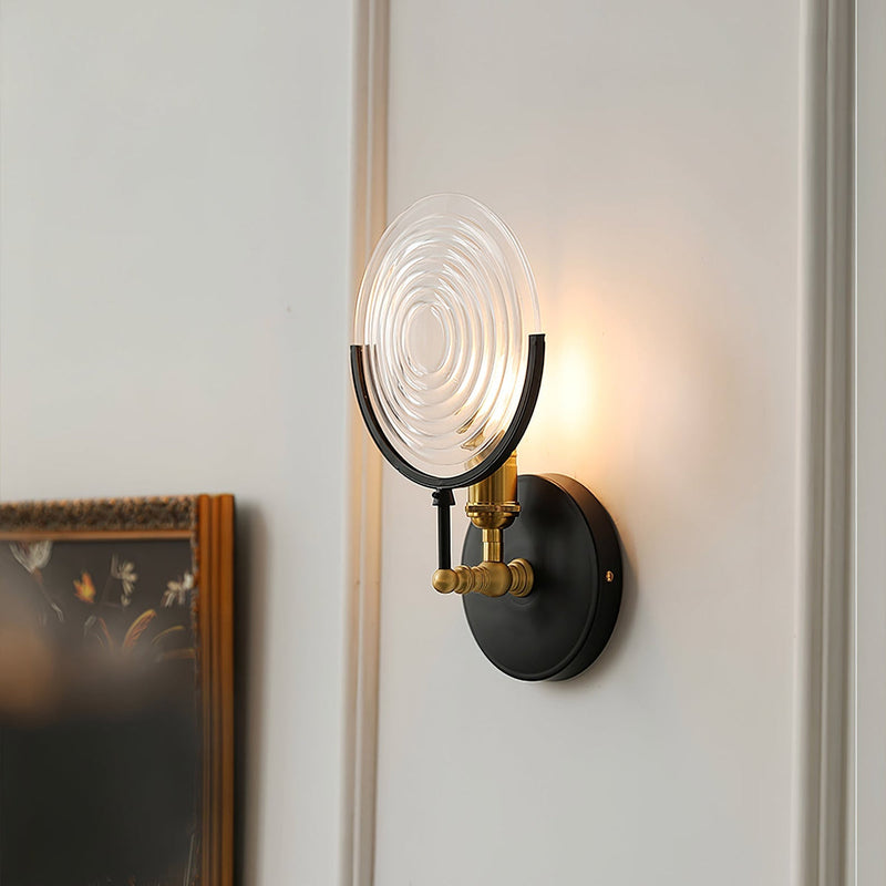 Kazamu Vintage-Inspired Arc Wall Light in Black and Gold – photo 2