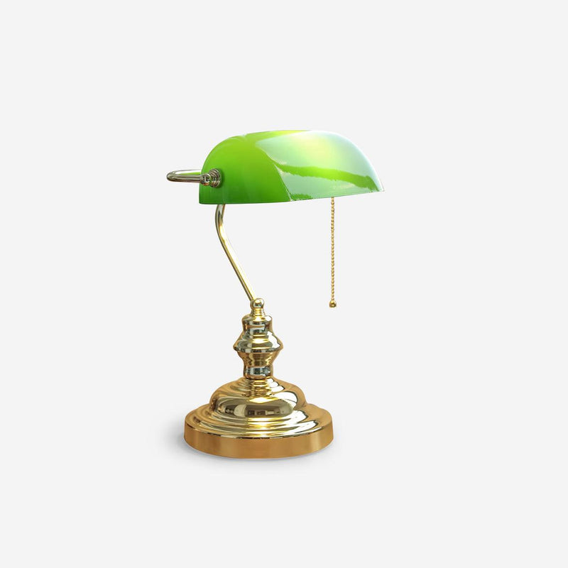 Kazamu Vintage-Style Table Lamp in Jade & Gold or White & Gold
